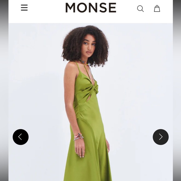 MONSE Satin Draped Slip Dress, Retail $1,690 size 0. Made in the USA - Picture 5 of 10